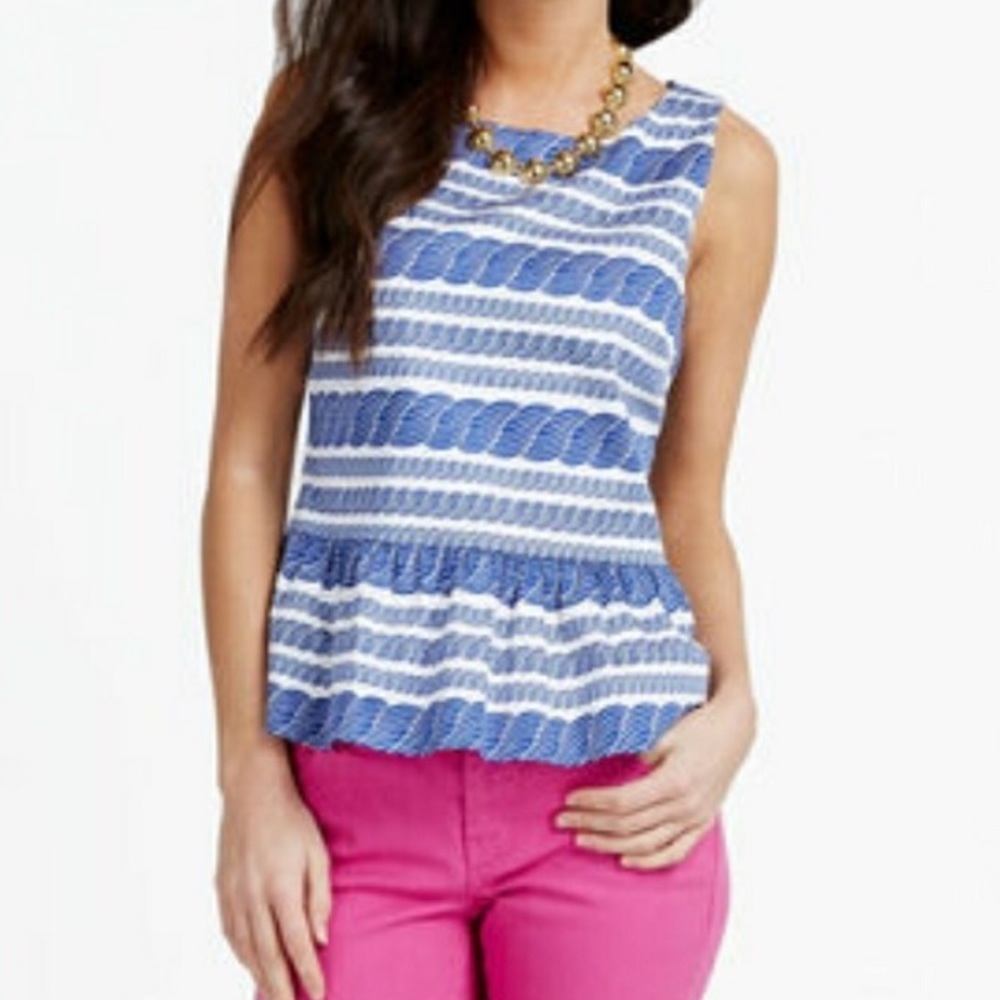 Vineyard Vines Peplum Top! 6! Like new!